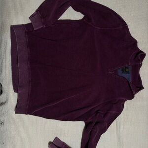 Maroon Ribbed Quarter Zip